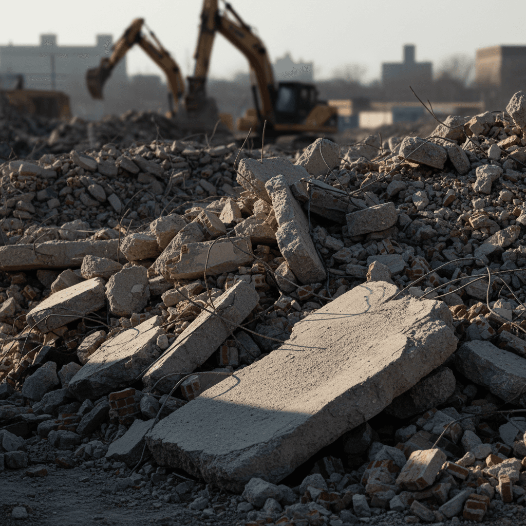 Concrete and masonry debris removal