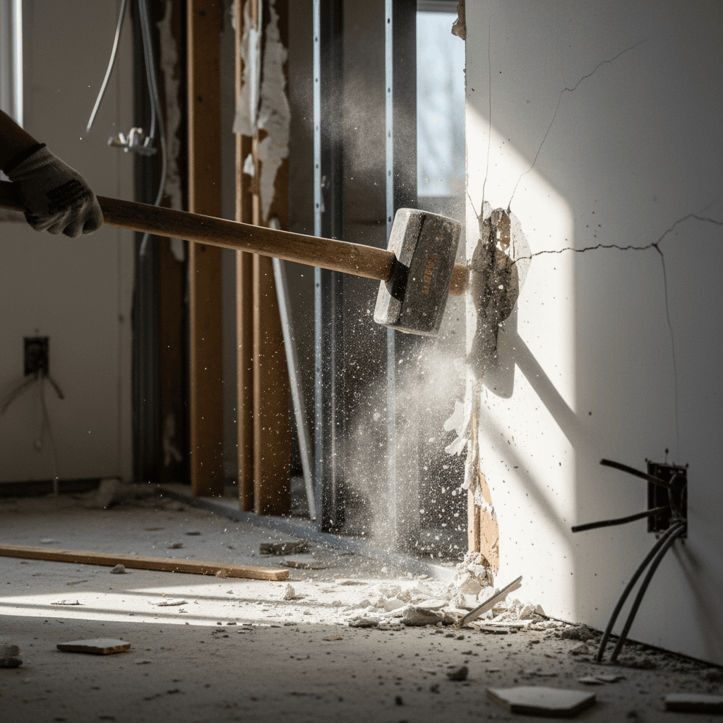 Light structural demolition work