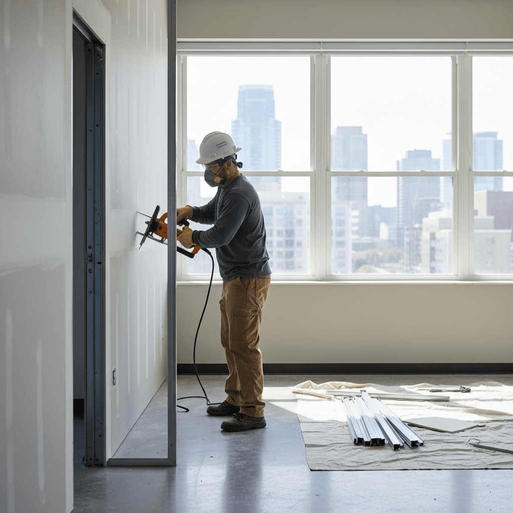 Interior partition wall removal