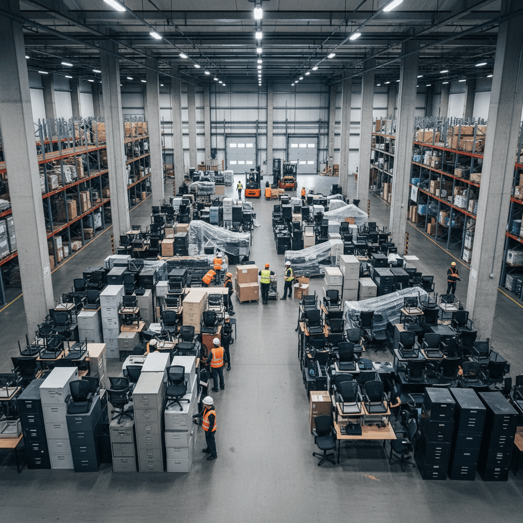 Warehouse commercial furniture removal project
