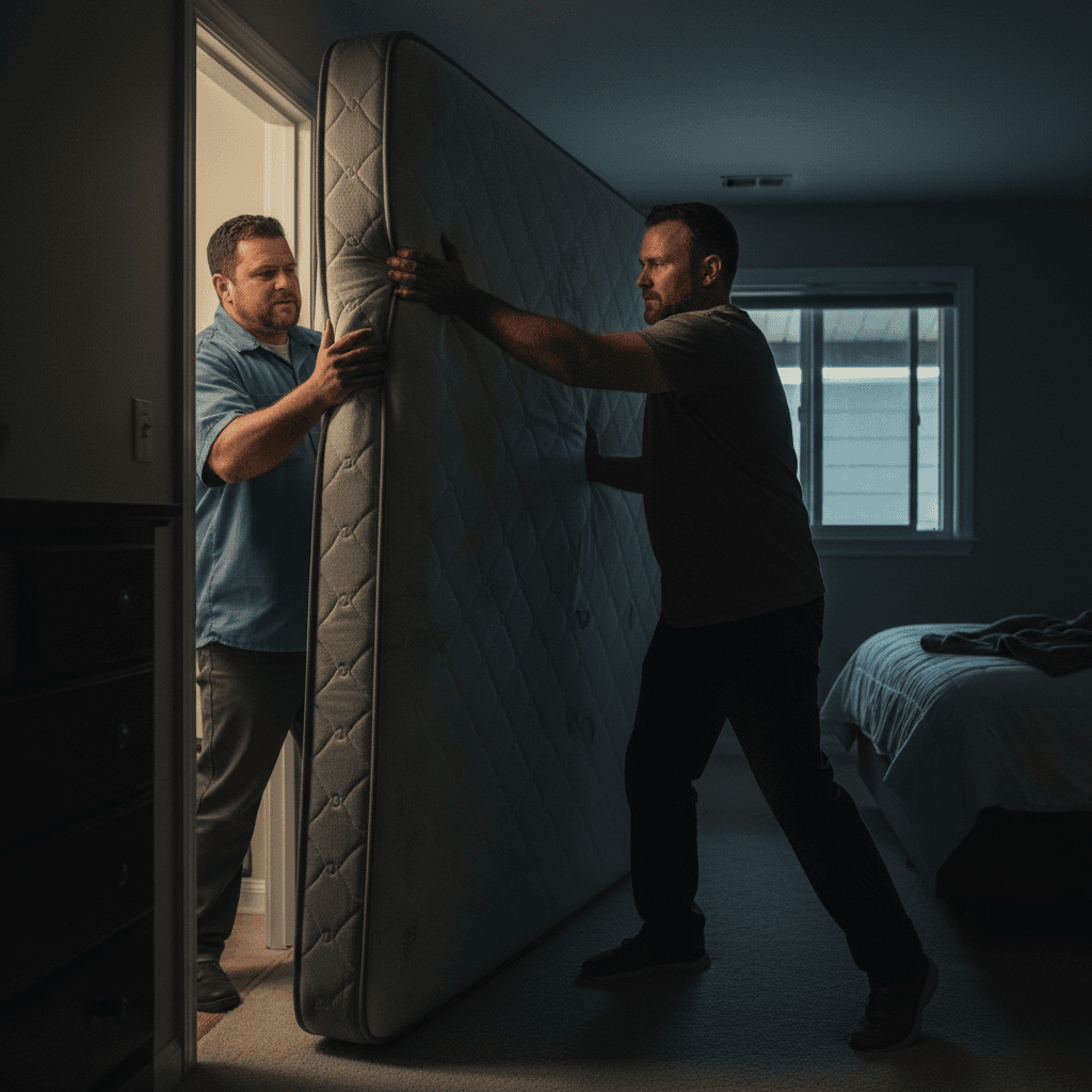Mattress and bed frame removal