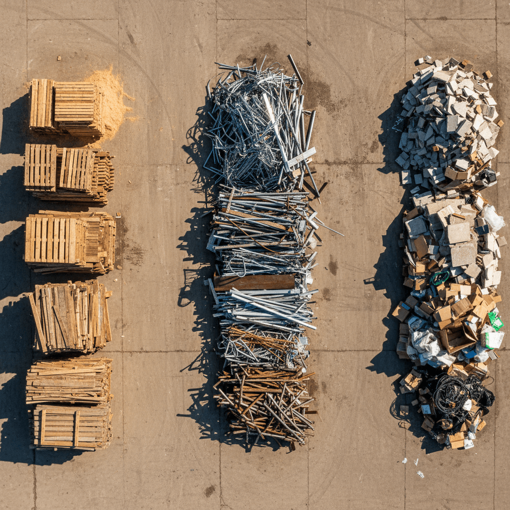Recyclable construction materials sorting