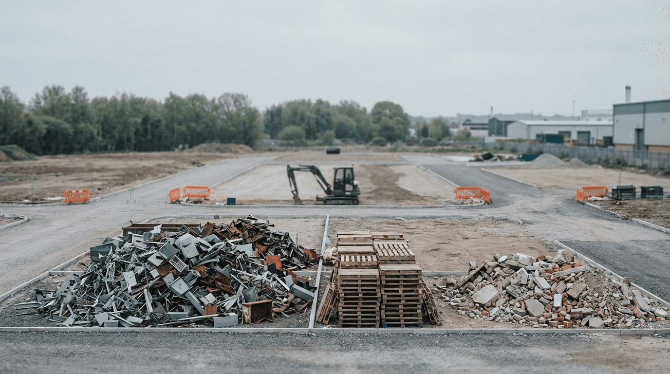 Commercial construction debris removal operation